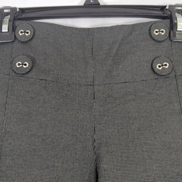 Kenar Pants Cotton Blend Size 4 Womens Cropped Flare Leg 6 in Side Zip Sailor - Picture 2 of 8